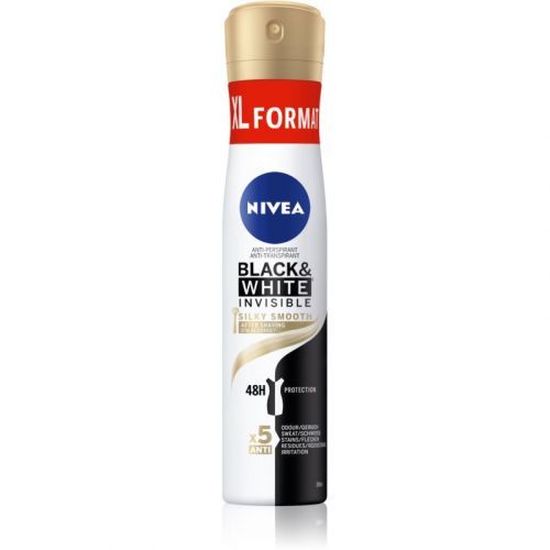 Nivea Black & White Invisible Silky Smooth antiperspirant ve spreji 200 ml