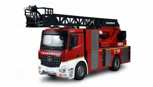Mercedes-Benz Arocs licencovaný, 1:14, s žebříkem a stříkačkou, proporcionální, LED, zvuky
