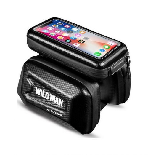 Pouzdro WildMan E6S pro mobilní telefon na rám kola černé XL 56497
