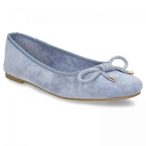 Modré dámské baleríny s mašlí