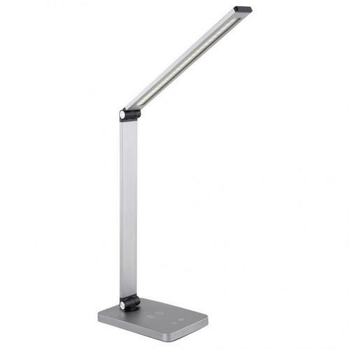 Xora LED SVÍTIDLO NA PSACÍ STŮL, dotykový stmívač, 47/67/11 cm - šedá, opál