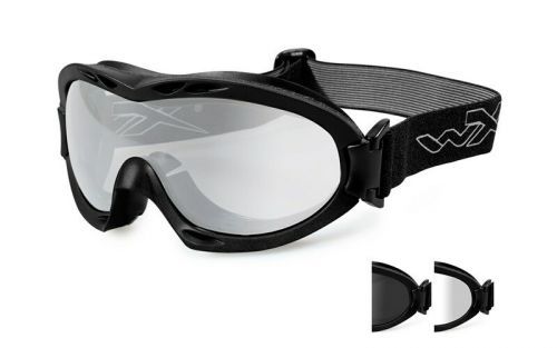 Ochranné brýle Nerve Wiley X®, 2 skla – Čiré + Kouřově šedé, Černá (Barva: Černá, Čočky: Čiré + Kouřově šedé)