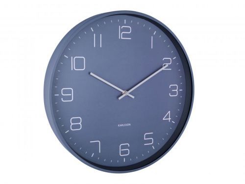 KARLSSON Nástěnné hodiny Lofty – modrá