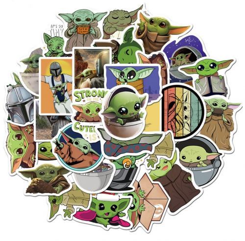 Sada 25ks samolepek Mr. Yoda