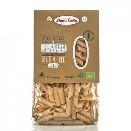 Dalla Costa BIO Bezlepkové Penne hněda rýže 250 g