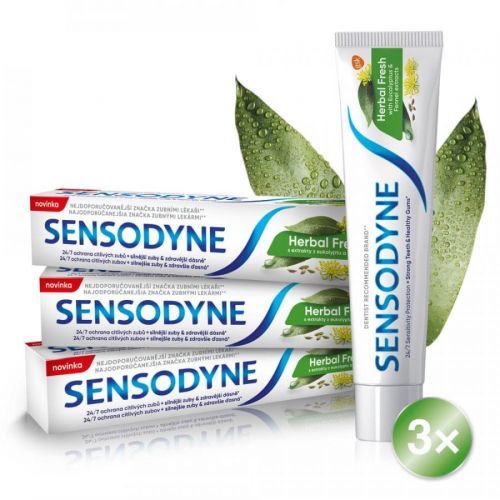 Sensodyne Herbal Fresh zubní pasta 3x 75ml