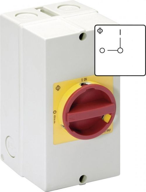 Servisní vypínač odblokovatelný Kraus & Naimer KG41 T203/40 KL11V, 40 A 1 x 90 °, červená, žlutá, 1 ks