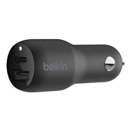 Belkin 32W Duální Power Delivery nabíječka do auta - 20W USB-C & 12W USB-A, černá, CCB003btBK