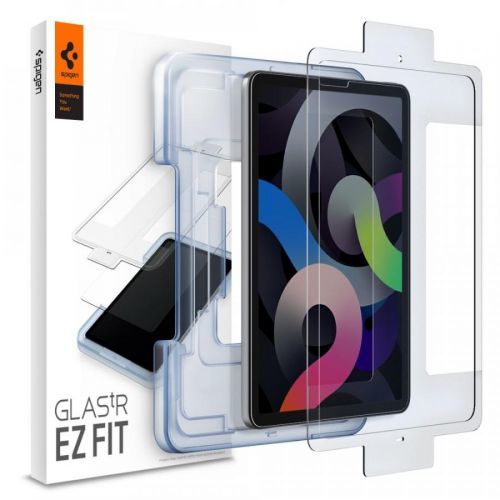 Hybridní ochranné sklo na iPad Air 4 (2020) - Spigen, Glas.tR EZ Fit (s aplikátorem)