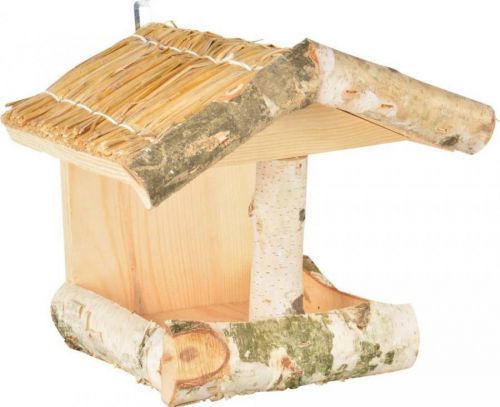 Dřevěné nástěnné krmítko pro ptáky Esschert Design, výška 24,5 cm