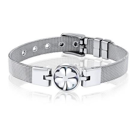 Náramek ČTYŘLÍSTEK z chirurgické oceli