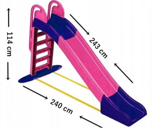 Doloni Skluzavka 243 cm růžovo-fialová