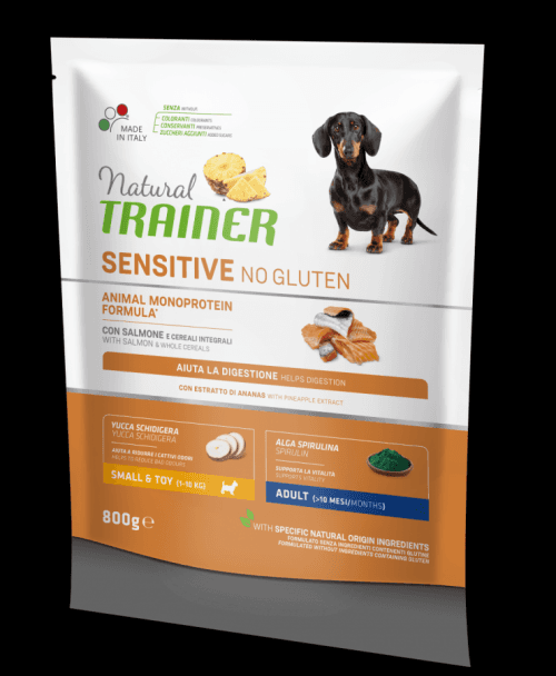 Trainer Natural Sensitive No gluten Adult Mini losos 800g