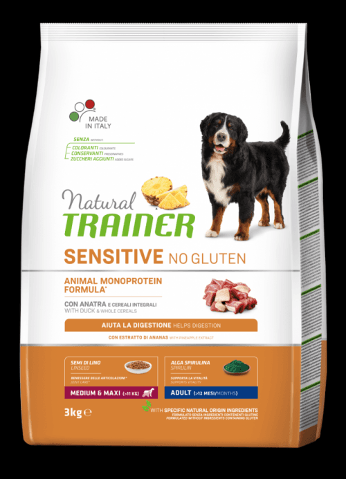 Trainer Natural Sensitive No gluten Adult M/M kachna 3kg