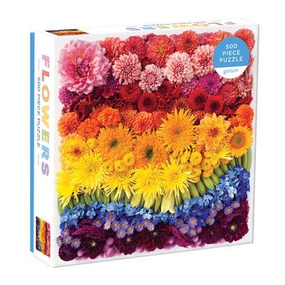 Rainbow Summer Flowers 500 Piece Puzzle(Game)