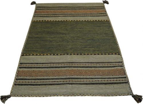 Zelený bavlněný koberec Webtappeti Antique Kilim, 60 x 90 cm