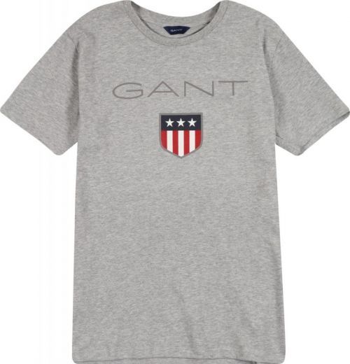 Tričko Gant námořnická modř / šedý melír / červená / bílá