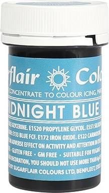Gelová barva Sugarflair (25 g) Midnight Blue A150 dortis