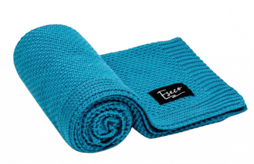 ESECO Pletená deka petrol blue