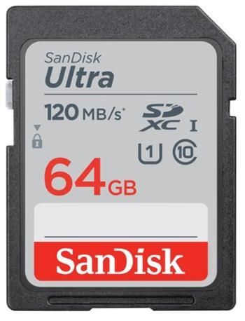 SanDisk Ultra 64 GB SDXC Memory Card 120 MB/s