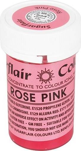 Gelová barva Sugarflair (25 g) Rose Pink A147 dortis