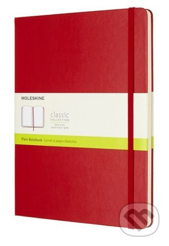 Moleskine - zápisník tvrdý, čistý, červený XL