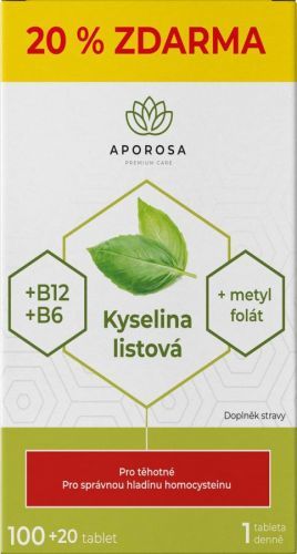 APOROSA Kyselina listová +B12, +B6, 120 tablet