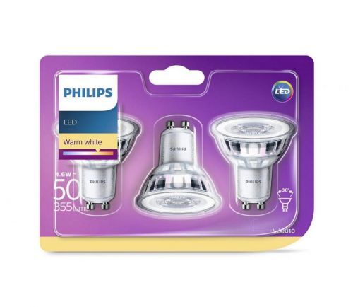 Philips SADA 3x LED Žárovka Philips GU10/4,6W/230V 2700K