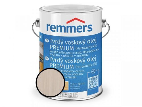 Olej tvrdý voskový Remmers Premium intensiv weiss 2,5 l