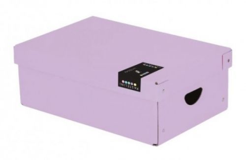 Krabice lamino Karton P+P - 35,5 24 x 9 cm - Pastelini - fialová 7-01821