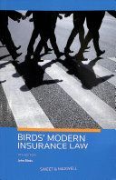 Birds' Modern Insurance Law (Birds Professor John)(Paperback / softback)
