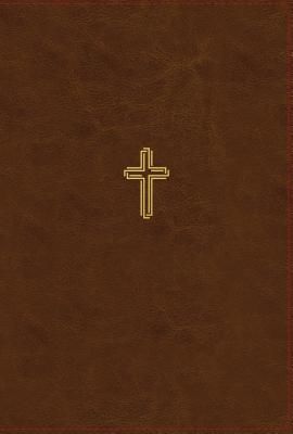 NASB, Thinline Bible, Large Print, Leathersoft, Brown, Red Letter Edition, 1995 Text, Comfort Print (Zondervan)(Leather / fine binding)
