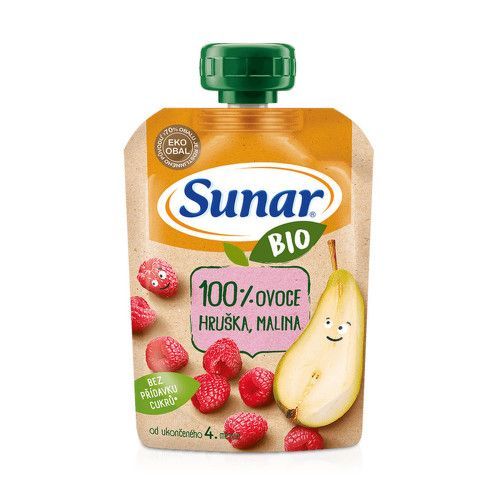 Sunar BIO kapsička Hruška, malina 12x100g