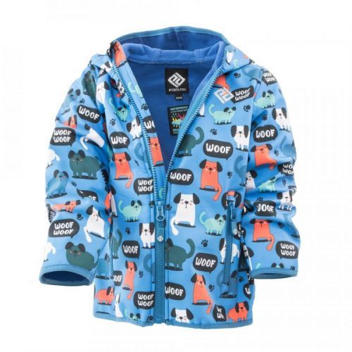 Pidilidi chlapecká softshellová bunda s potiskem a pevnou kapucí, Pidilidi, PD1088-02, modrá