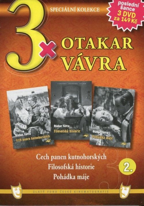 3x Otakar Vávra 2 kolekce 3DVD (papírový obal)