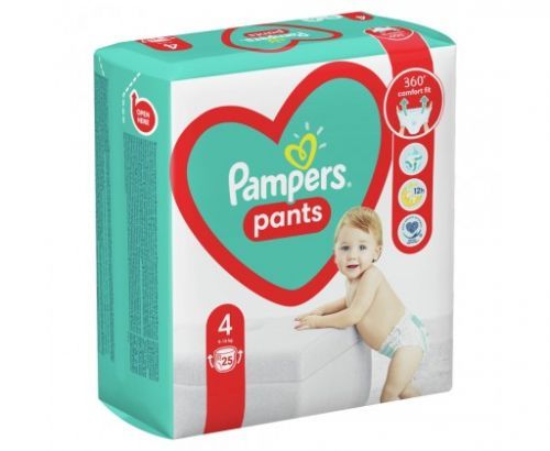 Plenkové Kalhotky Pampers Pants Velikost 4 9kg-15kg 25 ks