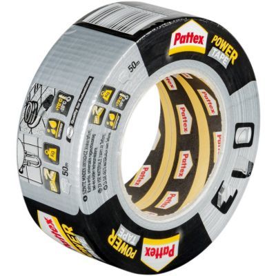 Pattex Power tape stříbrná lepicí páska, 5 cm × 50 m