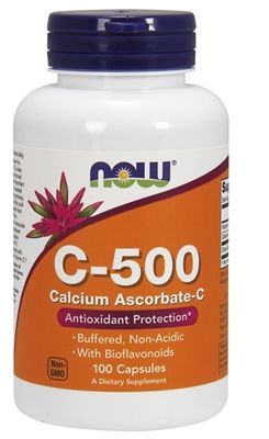 NOW® Foods NOW Buffered Vitamin C-500, PH neutrální Vitamín C,  100 tablet