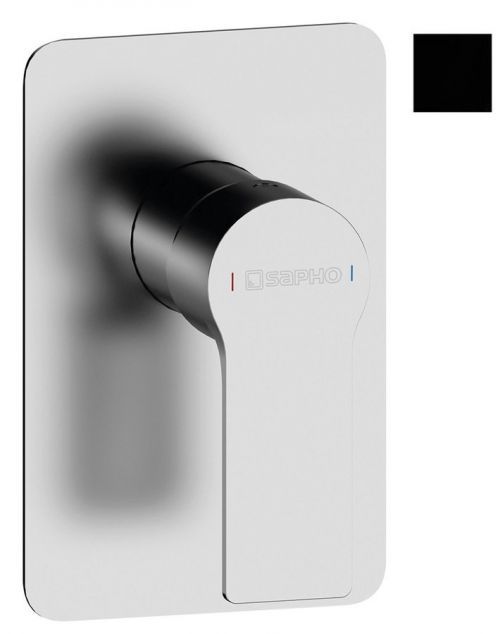 SAPHO PAX podomítková sprchová baterie, 1 výstup, černá mat XA41/15