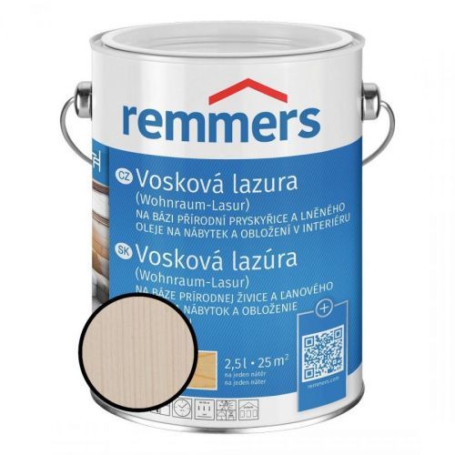 Emulze vosková Remmers Wohnraum Lasur 2401 bílá 2,5 l