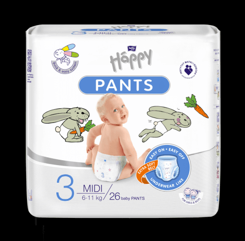 Bella Happy Pants Midi 6-11 kg 26ks