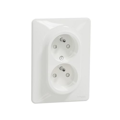 Schneider Sedna Design & Elements dvojzásuvka bílá SDD311211C
