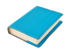 Obal na knihu KLASIK XL - 25,5 x 39,8 cm, Barva kůže: Modrá (K68)