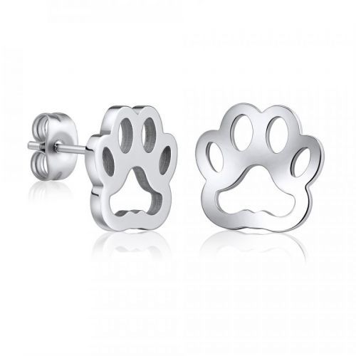 Náušnice tlapka z chirurgické oceli - KMM86572