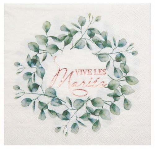 UBROUSKY papírové Lístkový věneček 16,5x16,5cm 20ks