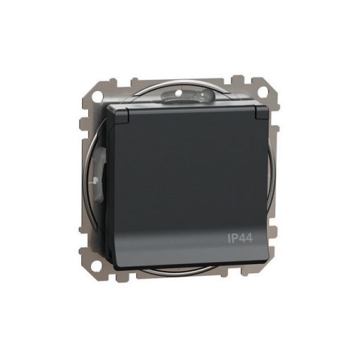 Schneider Sedna Design & Elements zásuvka IP44 antracit SDD214014