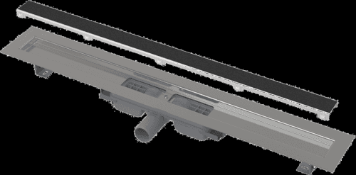Alcaplast APZ115-750 MARBLE LOW podlahový žlab v.70mm SNÍŽENÝ bez okraje s roštem pro vložení dlažby APZ115-750 APZ115-750