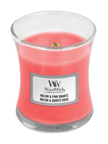 WoodWick Vonná svíčka váza střední Melon & Pink Quartz 275 g