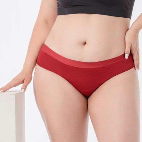 Pinke Welle Menstruační kalhotky Bikiny červené - slabá a střední menstruace (S)