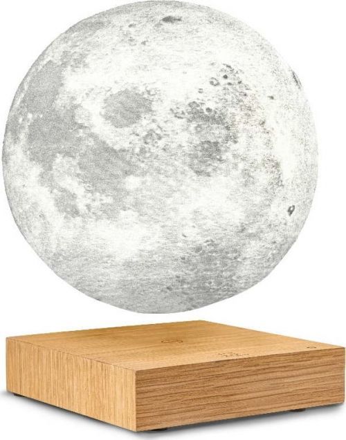 Stolní levitující lampa ve tvaru Měsíce Gingko Moon White Ash